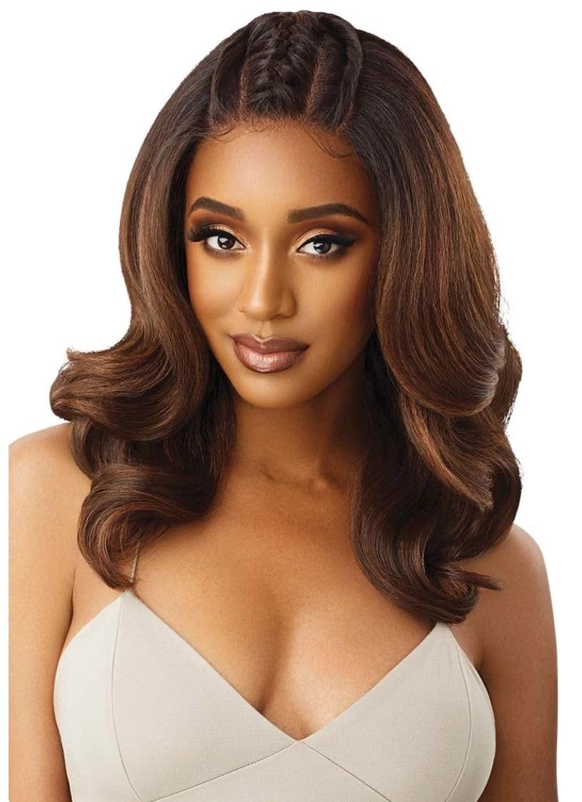 Outre LACEFRONT PERFECT HAIR LINE Glamorous Wavy Fully Hand-Tied 13”x 6” Frontal HD Baby Hair Transparent Lace Easy-to-Style Heat Friendly - JULIANNE