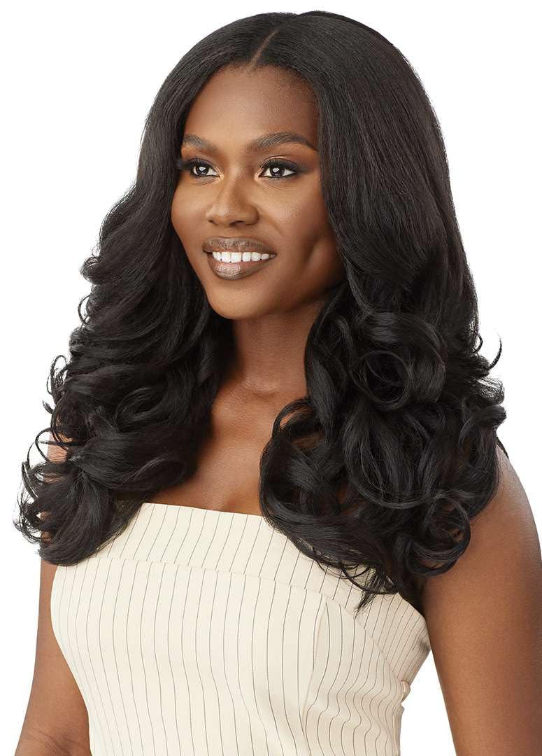 Outre Big Beautiful Hair - Leave Out Wig - Dominican Body Curl 20" (CHOCOLATE BROWN)