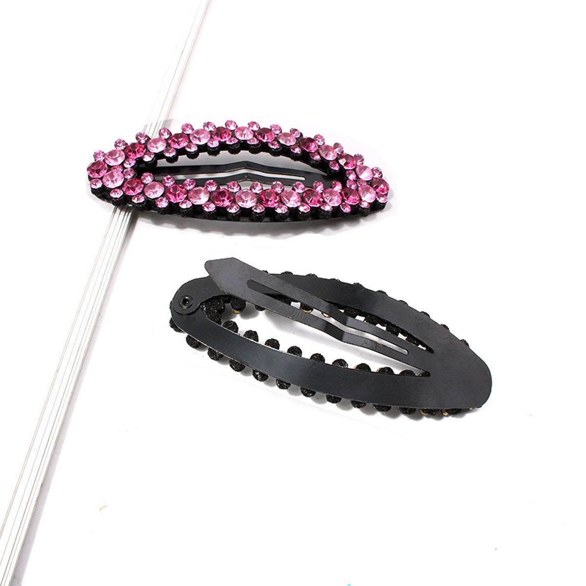 4 Pcs Shiny Rhinestone Snap Hair Clip Simple Fashion Alloy BB Clip Side Clip Hair Pins Hair Barrettes Women Hair Styling Accessories Beauty & Personal Care Teppylony