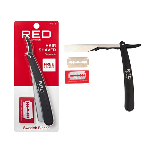 RED by Kiss Stainless Steel Hair Saper, Shaving Razor Blades Edge Trimmer Hair Removers for Men, Blades Hair Shaver (Disposable Shaver) Beauty and Personal Care Red by Kiss