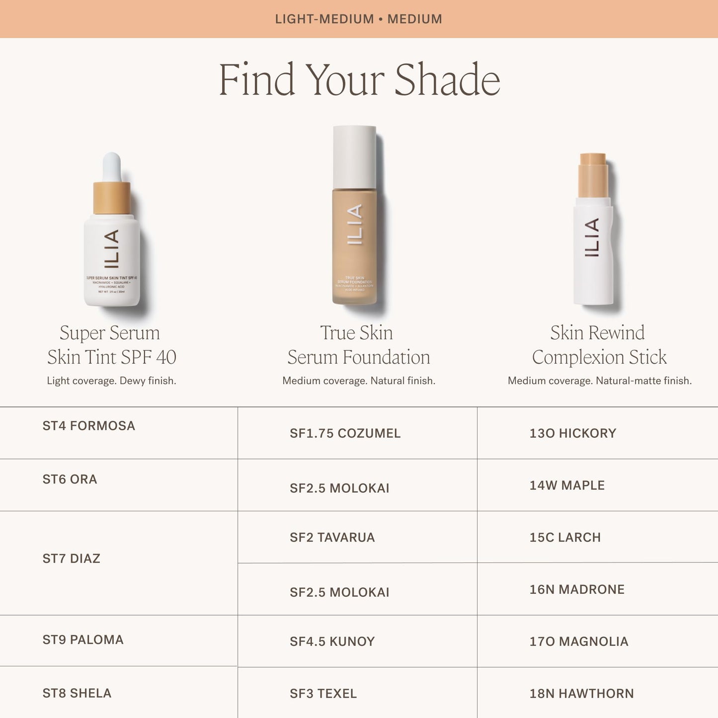 ILIA - Skin Rewind Complexion Stick - Foundation + Concealer + Skincare | Non-Toxic, Vegan, Cruelty-Free, Clean Makeup (15C - Larch, 0.35 oz | 10 g) Beauty & Personal Care ILIA