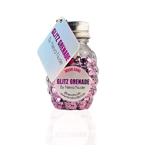 Neva Nude Face and Body Glitter Keychain - Holographic Chunky Glitter in Aloe for Festivals, Raves, and More | Cosmetic Grade | Super Sparkly (Moon Beauty & Personal Care Neva Nude