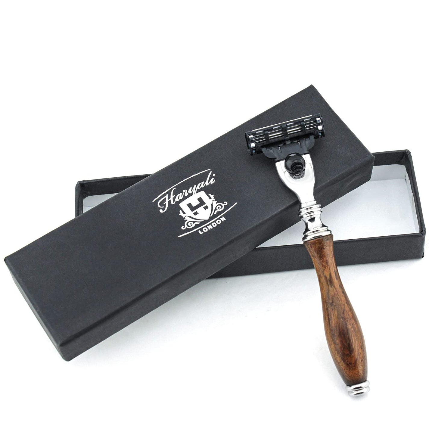 Haryali Mens Shaving Safety Razor-Wooden Handle Beauty and Personal Care Haryali London