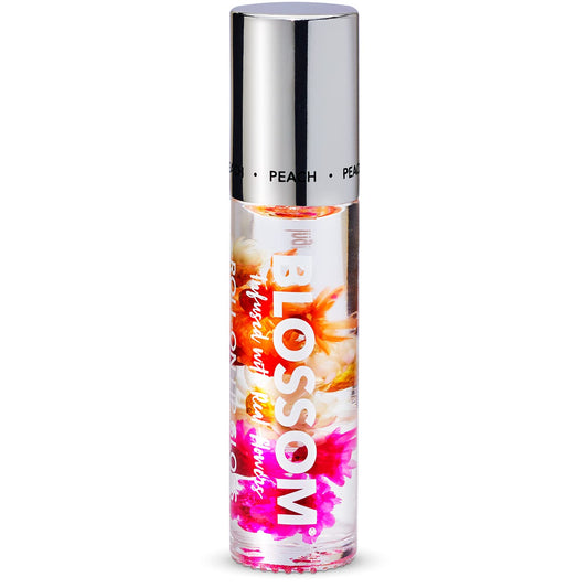 Blossom Roll on Lip Gloss, Scented Clear High Shine Moisturizing Lip Oil, Non Sticky, Infused with Real Flowers, Made in USA, 0.2oz, Juicy Peach Beauty & Personal Care Blossom