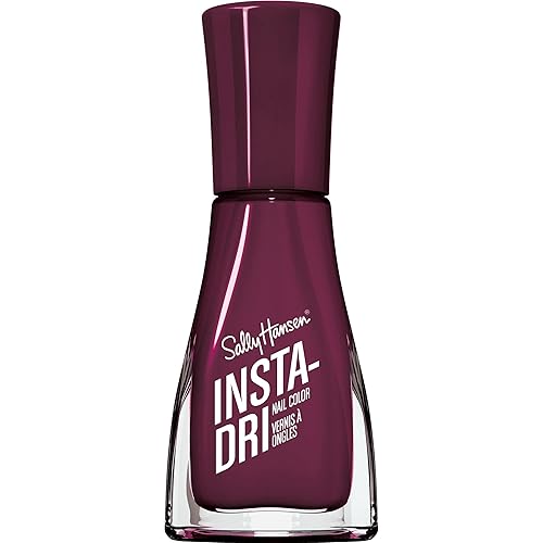 Sally Hansen Insta-Dri Nail Polish | Quick Dry, Long Lasting, Streak-Free Shine | Opaque, Glossy | 428 Zip Wine | Deep Wine Red Nail Color Beauty & Personal Care Sally Hansen