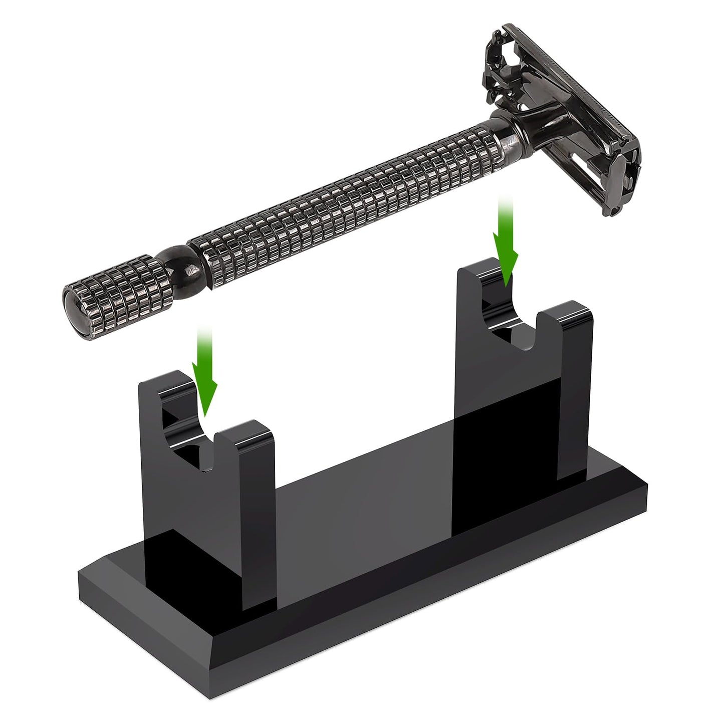 Linkidea Acrylic Men's Razor Stand, Stable Bathroom Holder for Safety Razors, Easy Clean, Compatible with Viking Blade Chief & Shaving Revolution Beauty and Personal Care Linkidea