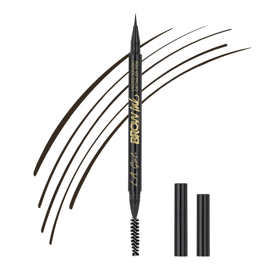 L.A. Girl Brow Ink Micro Brush Detailer Pen, Dark Brown GBP346