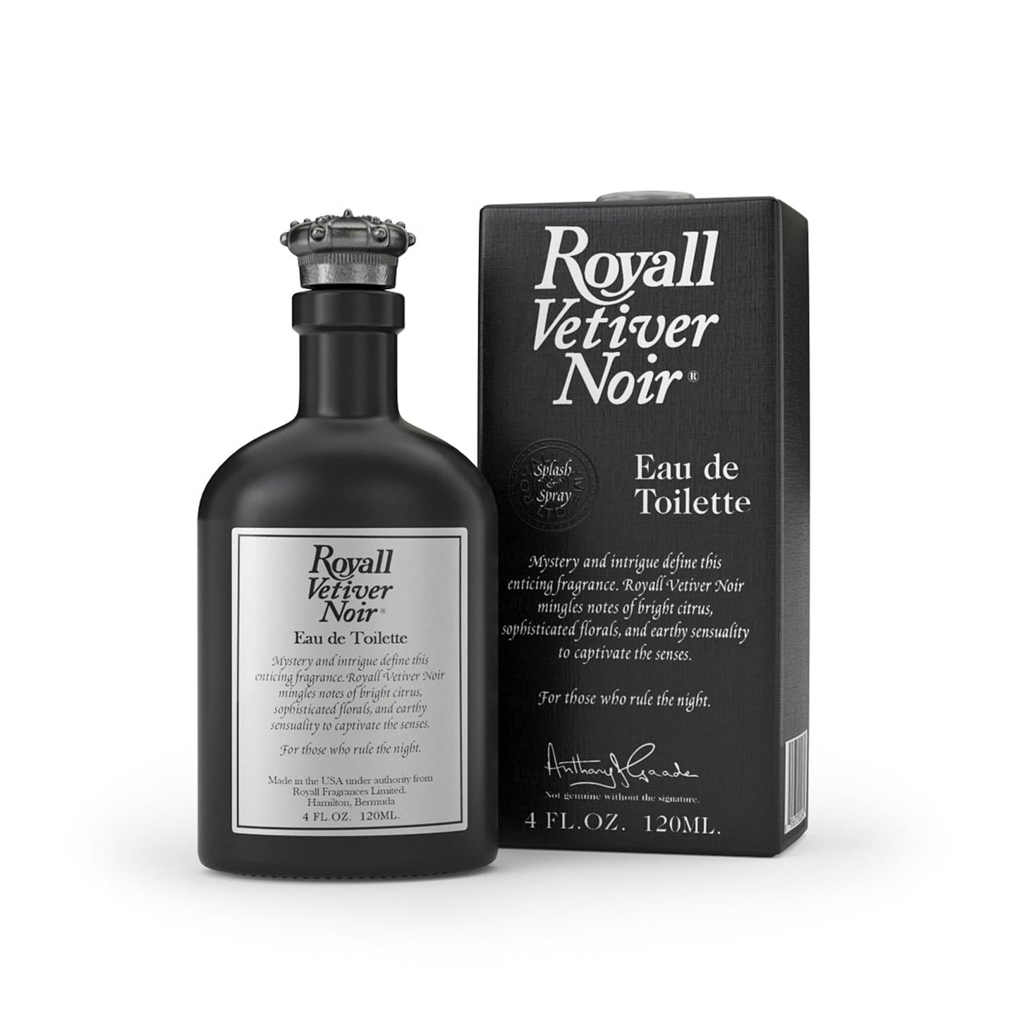ROYALL VETIVER NOIR, Men's Eau de Toilette, Vetiver & Amber Fragrance - 4 Fl oz Spray Beauty & Personal Care ROYALL LYME