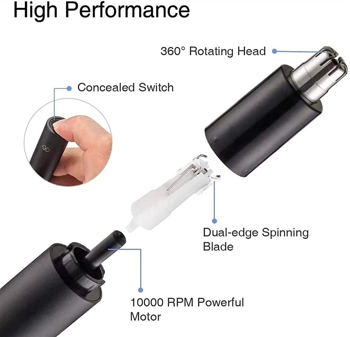 LEONYS Nose and Ear Hair Trimmer - Wet/Dry, Easy to Clean Beauty and Personal Care LEONYS