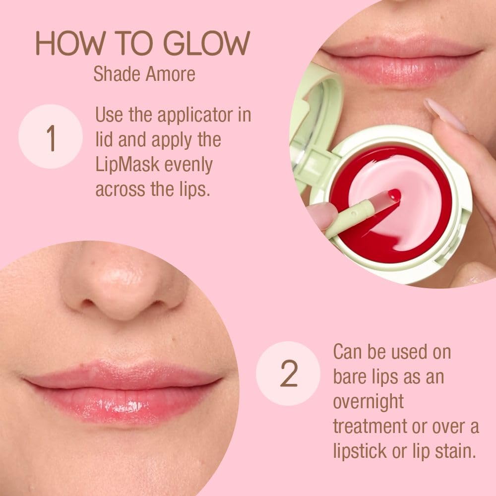 Pixi Beauty LipMask - Tinted Hydrating and Moisturizing Lip Balm Jelly - Lip Gloss Infused with Camellia, Jojoba and Pomegranate - Amore - 0.3 fl.oz Beauty and Personal Care Pixi