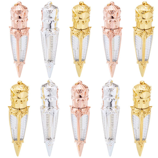 FZBNSRKO 10 Pcs Lip Gloss Tube Empty Refillable Lip Balm Bottle Clear Plastic Lip Gloss Container Reusable Lipstick Bottle with Rubber Insert for Beauty & Personal Care FZBNSRKO