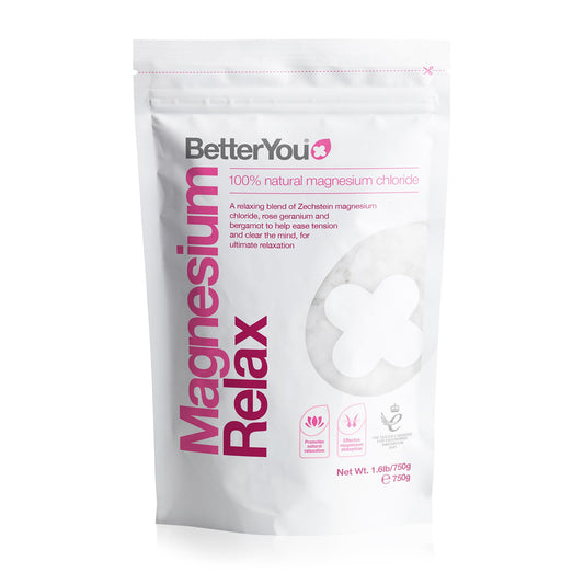 BetterYou Magnesium Relax Bath Flakes - Body Recovery Bath Salts with Magnesium - For Skin Health & Sore Muscle Relief - With Essential Oils - 1.6 lb Beauty and Personal Care BetterYou