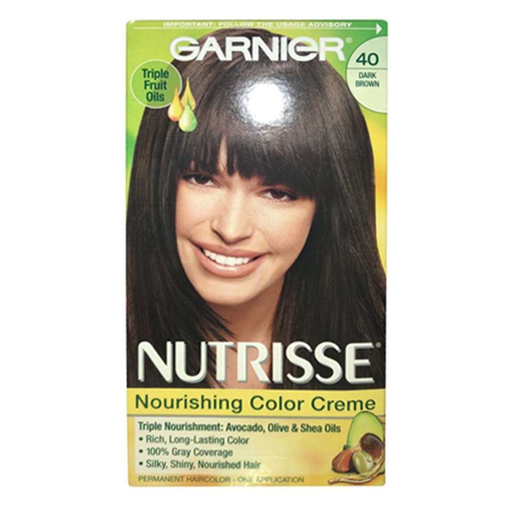 Garnier Nutrisse Haircolor Creme, Dark Brown [40] 1 ea Beauty & Personal Care Garnier