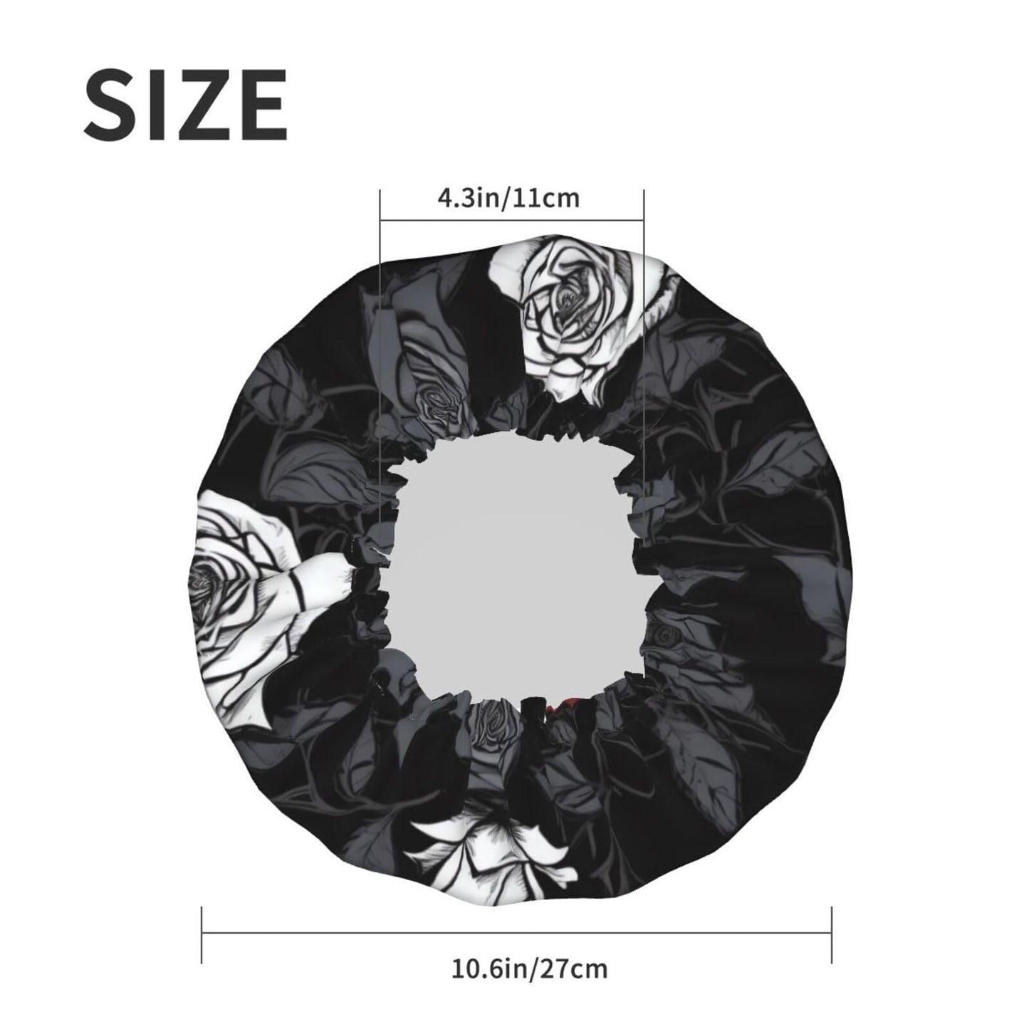 Rose gothic Shower Cap for Women Men Large Reusable Shower Bonnet Double-Layer Waterproof Bath Caps Elastic Band Hair Hat for All Hairstyles Beauty and Personal Care BWLHJKE