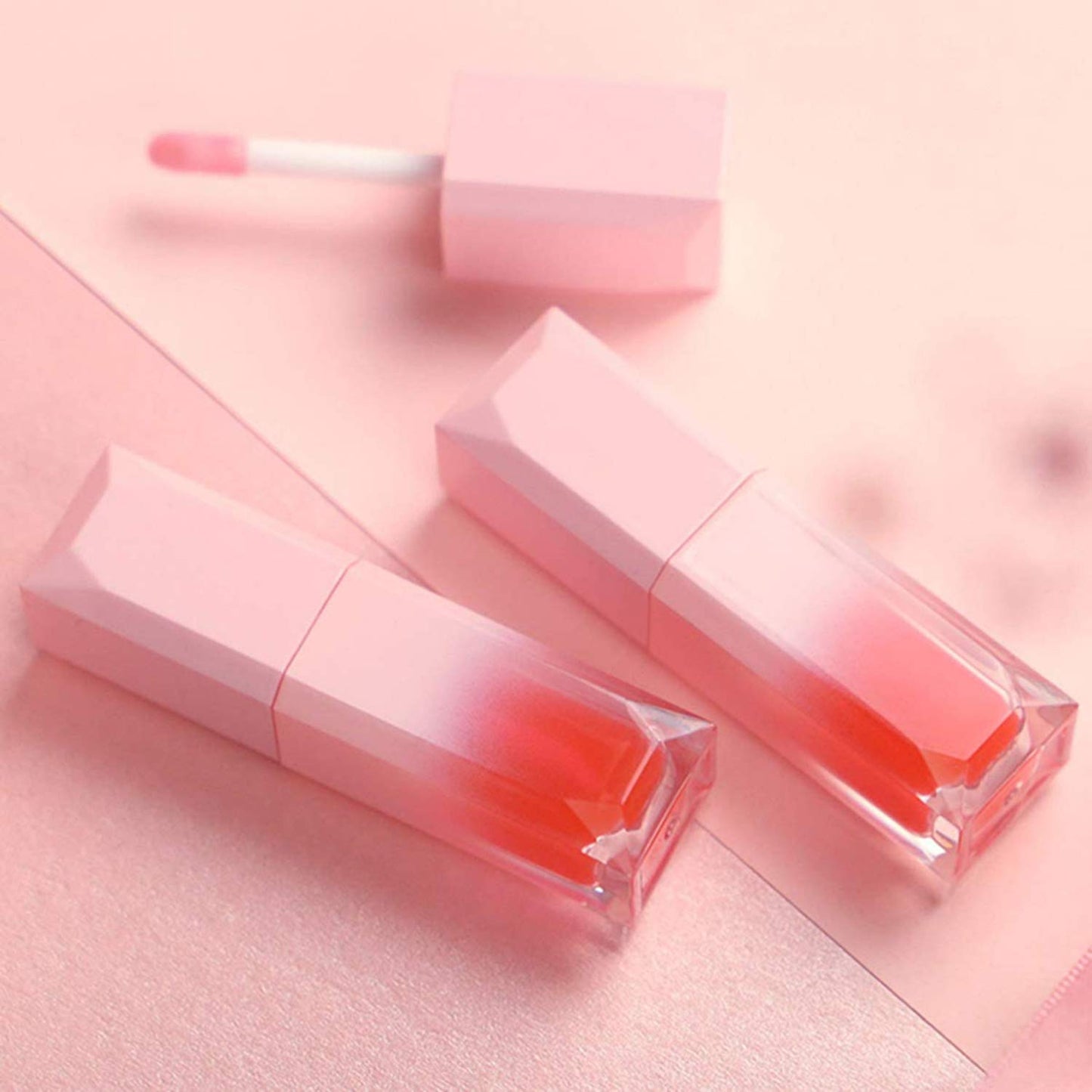Healthcom 10Pcs 5ml Gradient Pink Empty Lip Gloss Tubes Plastic Mini Refillable Lip Balm Lipstick Bottle Lip Glaze Tube with Wand Travel Pipe Vials Beauty & Personal Care Healthcom