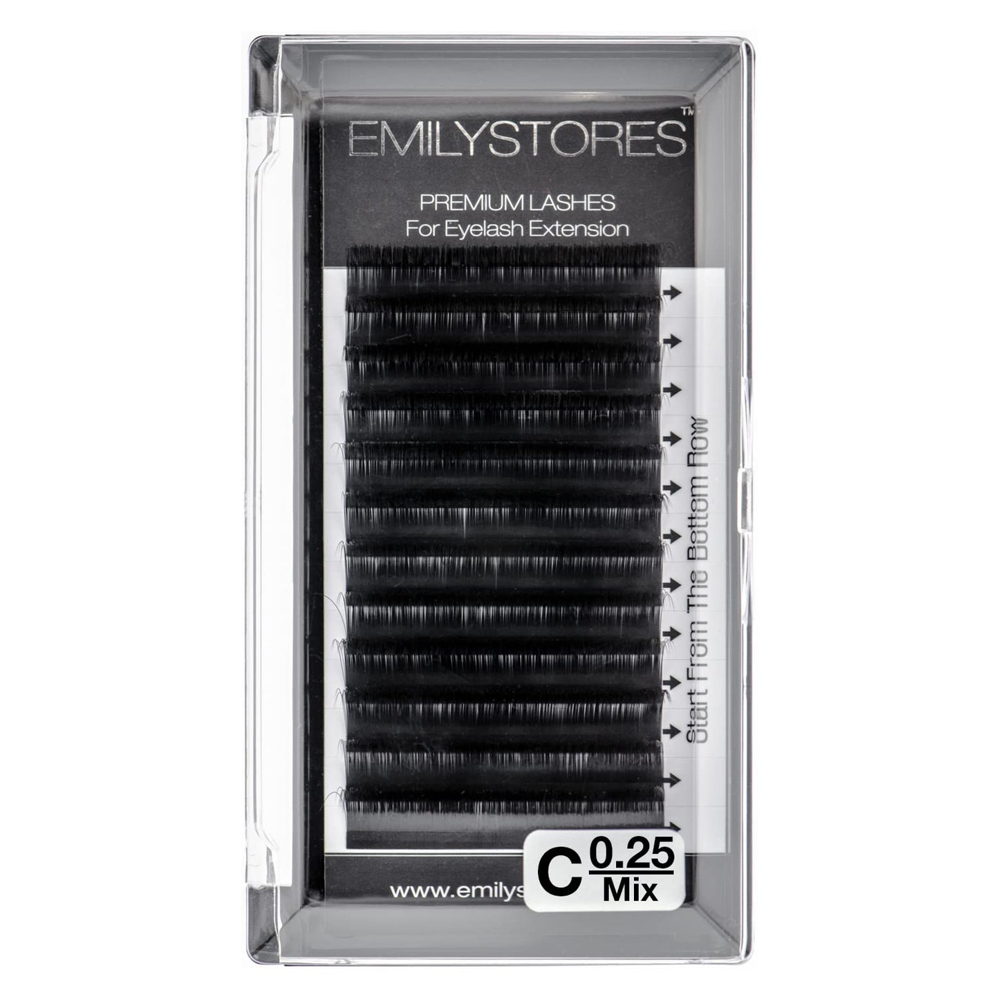 EMILYSTORES Lash Extensions 0.25mm Thickness B Curl Length Mixed 8-14mm Sizes Volume Individual Eyelashes For Eyelash Extensions (0.25,B,Mixed 8-14mm) Beauty & Personal Care EMILYSTORES