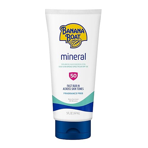Banana Boat Mineral Sunscreen SPF 50 Lotion, 5Fl Oz | Zinc Oxide Sunscreen Lotion, Beach Essentials, SPF 50 Sunblock, 5Fl Oz Beauty & Personal Care Banana Boat