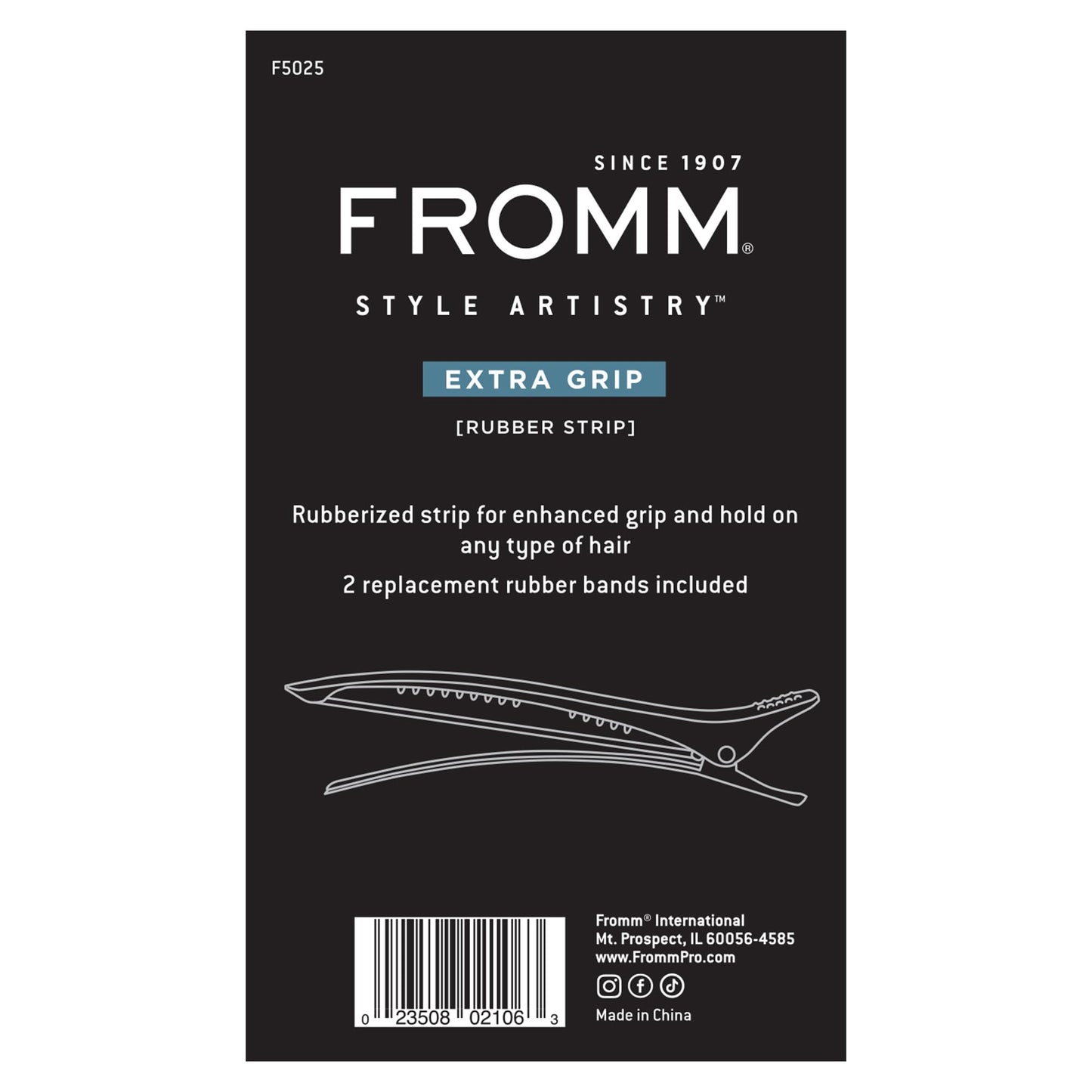 Fromm F5025 Extra Grip Rubberized Clip (Pack of 4) Beauty & Personal Care Fromm