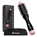 Milano Collection Hot Air Hair Brush Dryer, Quick & Easy Styling, Hair Volumizer for Human Hair Wigs & Natural Hair, Lightweight Round-Shaped Barrel Beauty & Personal Care MILANO COLLECTION