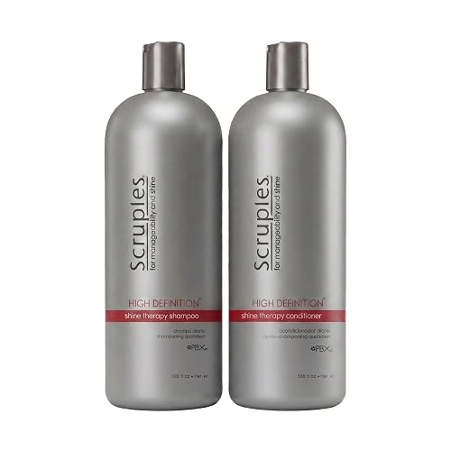 Scruples High Definition Shine Therapy Shampoo & Conditioner 1L Bundle, Cleanses while Improving Shine, Strength & Manageability, Delivers Healthy Beauty & Personal Care Scruples