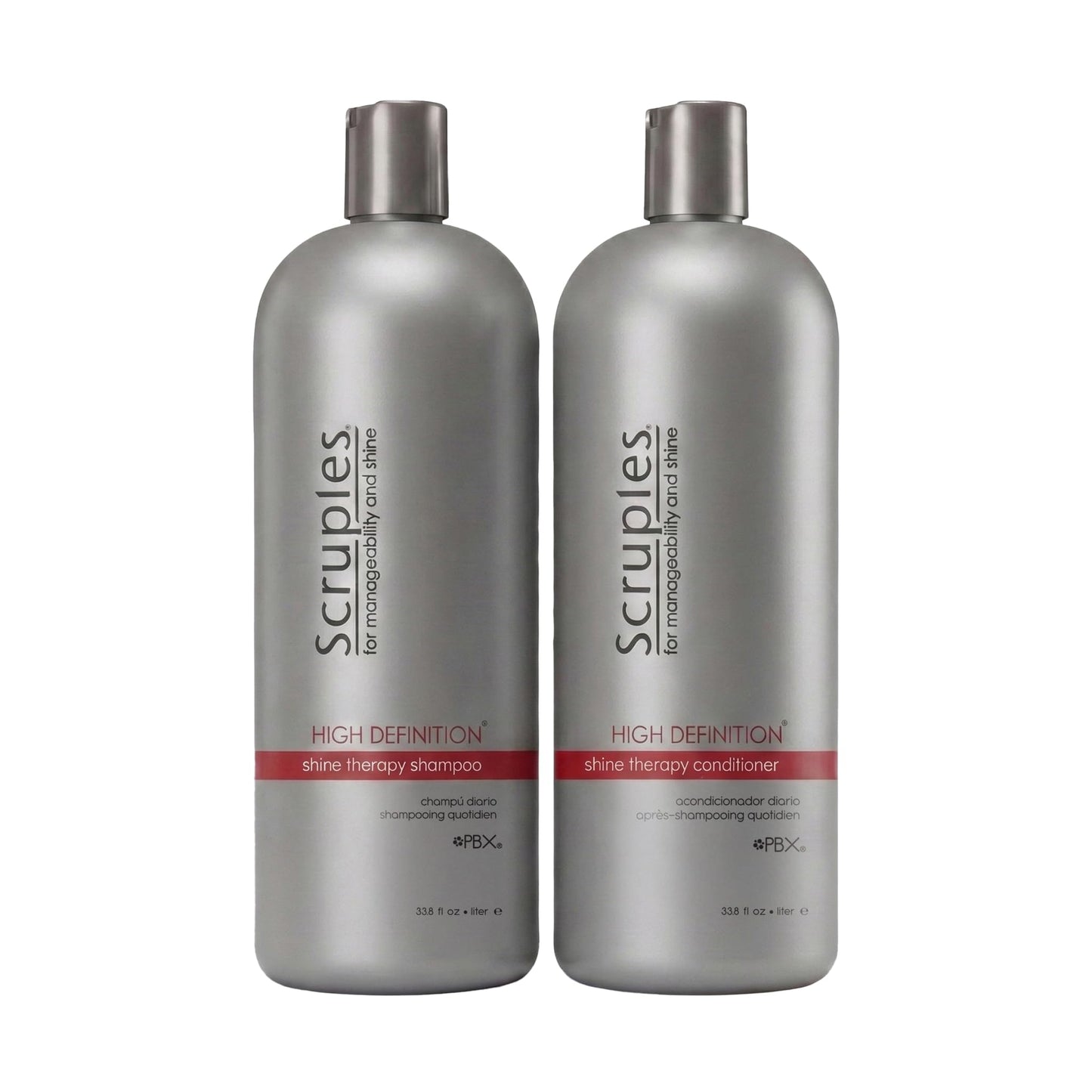 Scruples High Definition Shine Therapy Shampoo & Conditioner 1L Bundle, Cleanses while Improving Shine, Strength & Manageability, Delivers Healthy Beauty & Personal Care Scruples