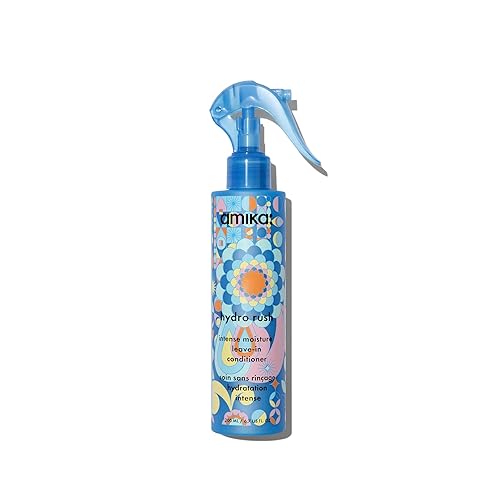 amika Hydro Rush Intense Moisture Leave-In Conditioner with Hyaluronic Acid, 200ml | for all hair types, long-lasting hydration, detangles and reduces Beauty & Personal Care Amika
