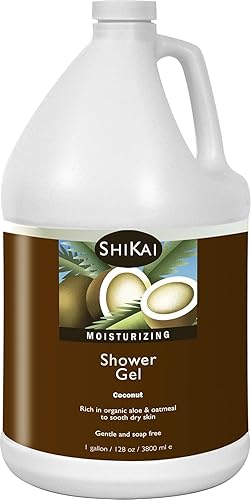 ShiKai Daily Moisturizing Shower Gel (Coconut, 1 Gallon) | Gentle Soap-Free Formula | with Aloe Vera & Oatmeal for Soft Healthy Skin | Dry Skin Relief Beauty & Personal Care ShiKai