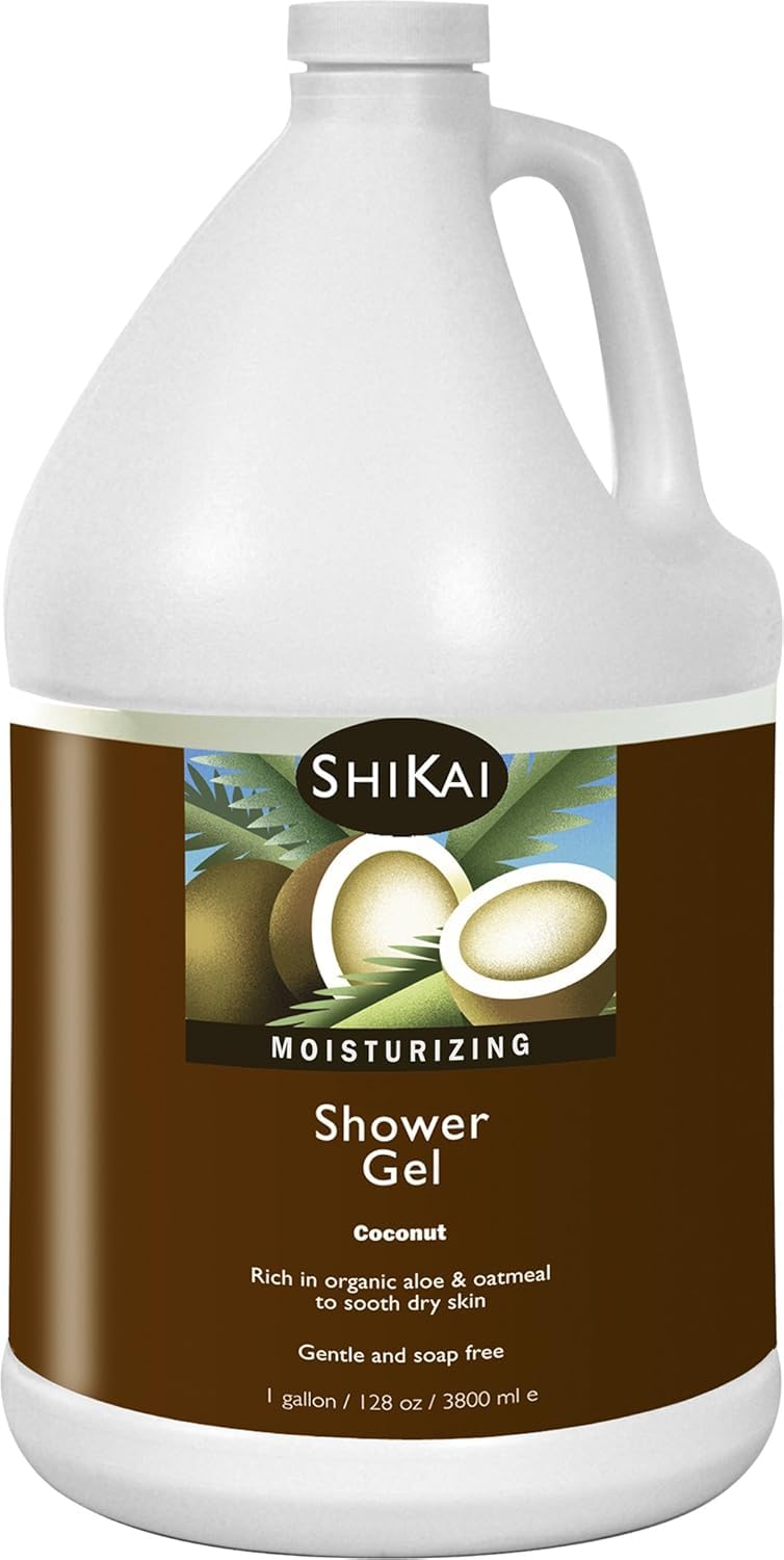 ShiKai Daily Moisturizing Shower Gel (Coconut, 1 Gallon) | Gentle Soap-Free Formula | with Aloe Vera & Oatmeal for Soft Healthy Skin | Dry Skin Relief Beauty & Personal Care ShiKai