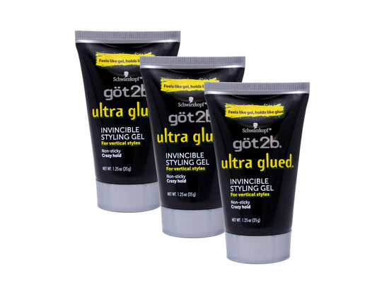 (3Pack) [GOT 2B] ULTRA GLUED INVINCIBLE STYLING GEL 1.25OZ Beauty & Personal Care Got2B
