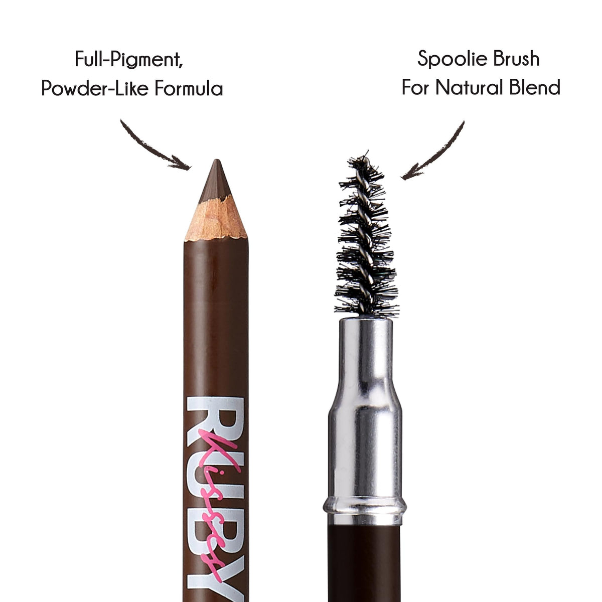 Kiss Go Brow Eyebrow Wooden Pencil Light Medium Brown(6 Pieces) Beauty & Personal Care Ruby Kisses
