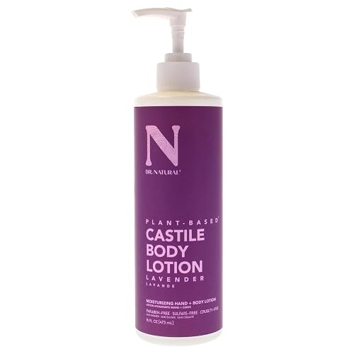 Dr. Natural Castile Body Lotion - Deeply Moisturizing Body Butter with Shea Butter - Lotion for Women and Men - Cruelty Free - Lavender - 16 oz Beauty & Personal Care Dr. Natural