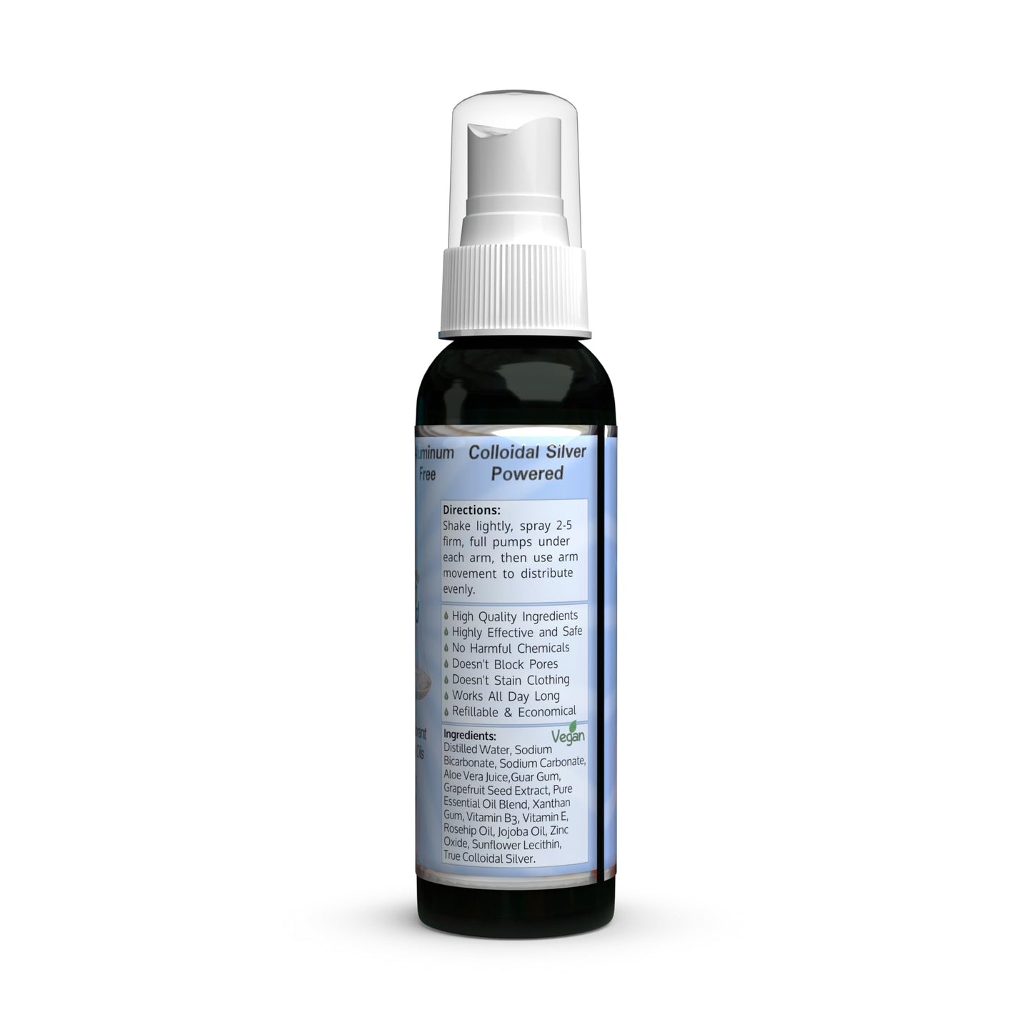 Silver Shield Deodorant - Sensitive Skin Formula - Spray-On - All Natural Colloidal Silver Deodorant - 2.0 fl oz Beauty and Personal Care Silver Botanicals