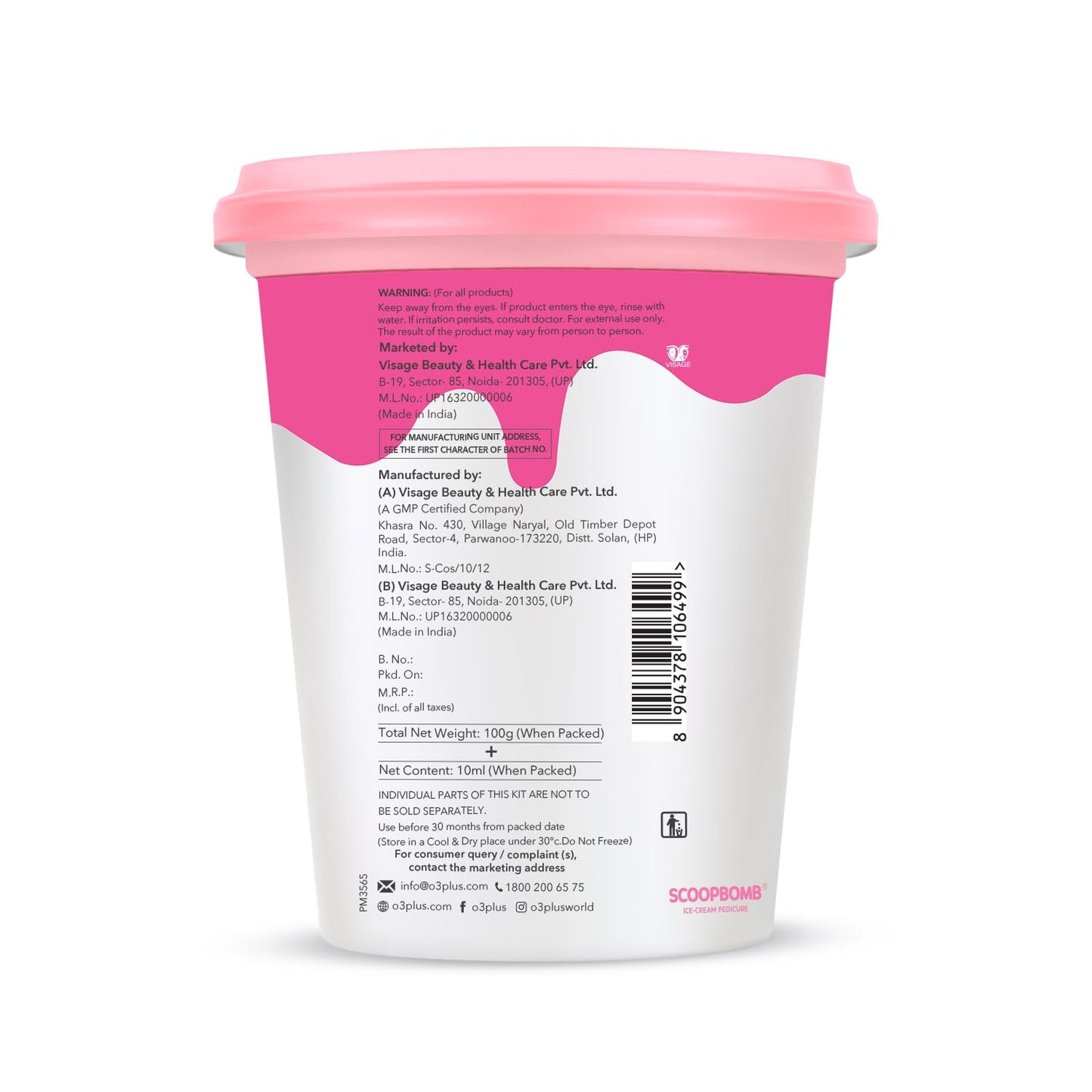 O3+ Pedilogix Scoop Bomb Pedicure with Bath Bomb for Soft & Moisturised Feet - 100g+10ml Beauty and Personal Care O3+