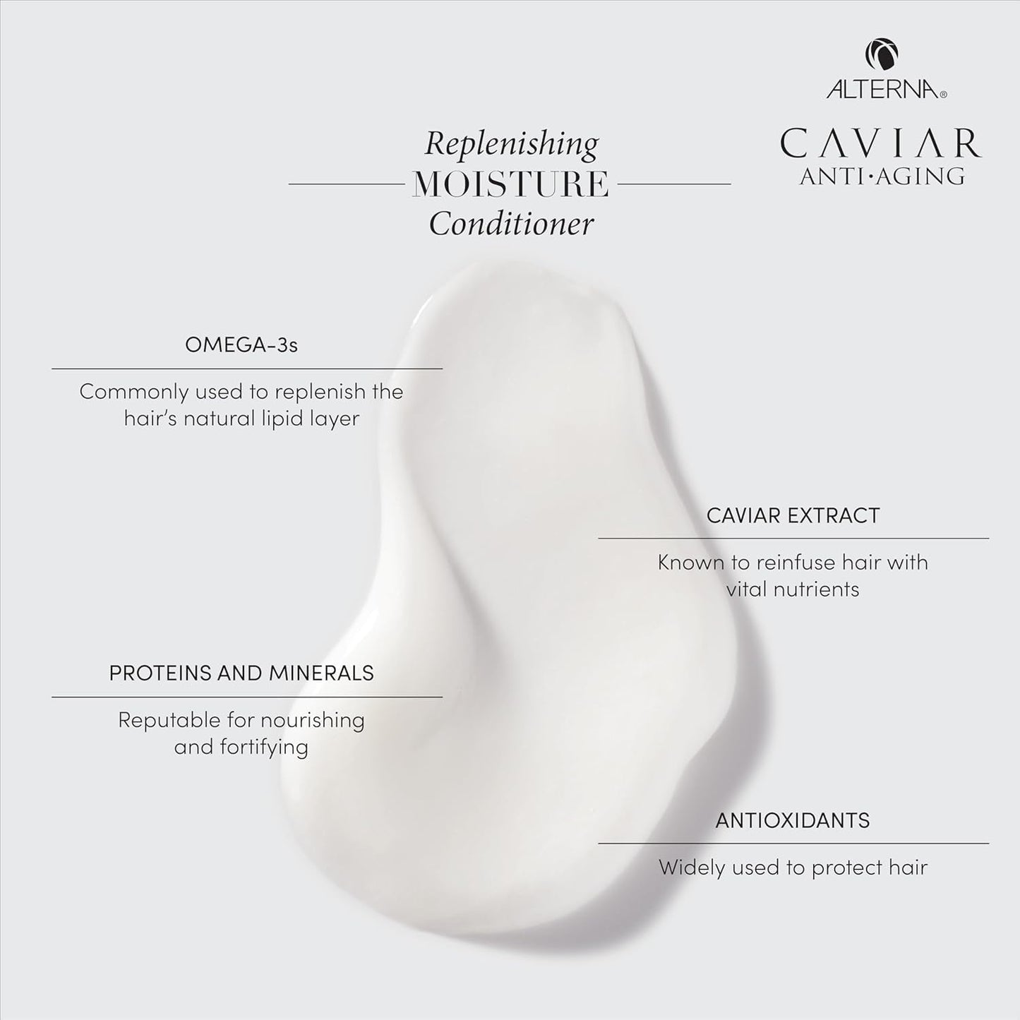 Alterna Caviar Anti-Aging Replenishing Moisture Shampoo and Conditioner Set, For Dry, Brittle Hair, Protects, Restores and Hydrates, Sulfate Free Beauty & Personal Care Alterna