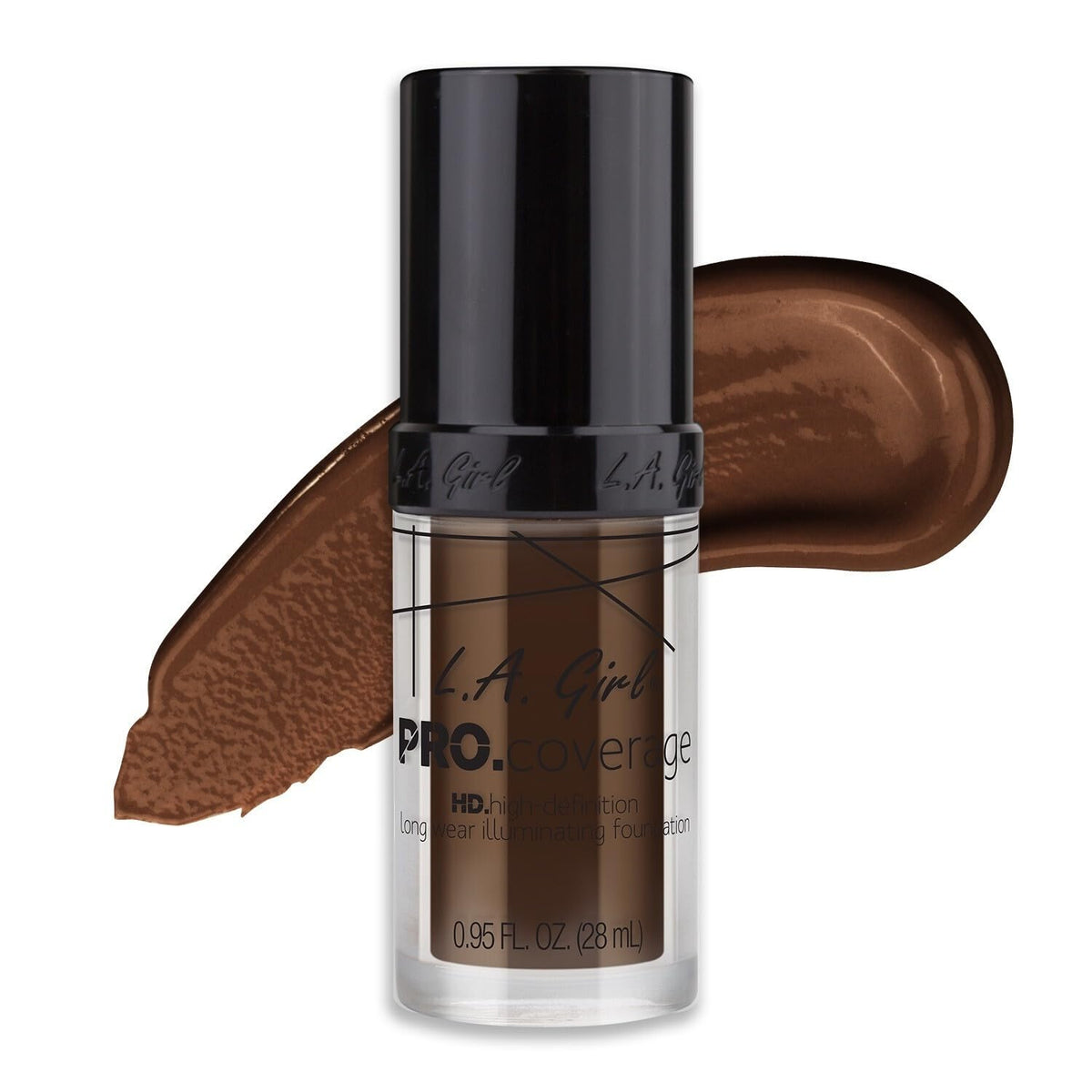 L.A. Girl Pro Coverage Liquid Foundation, Dark Chocolate, 0.95 Fl Oz