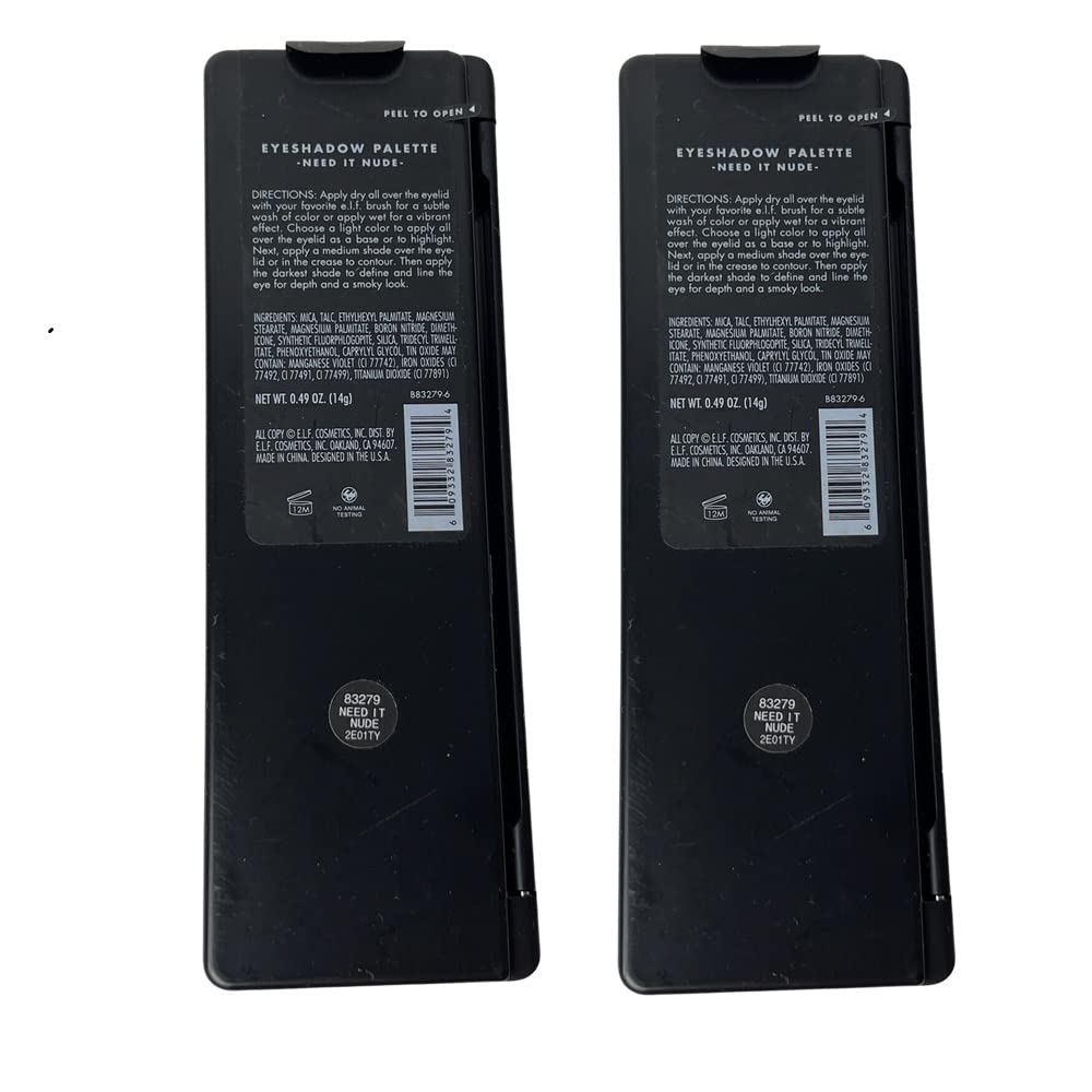 e.l.f. Pack of 2 Eyeshadow Palette, Need it Nude 83279 Beauty & Personal Care e.l.f.