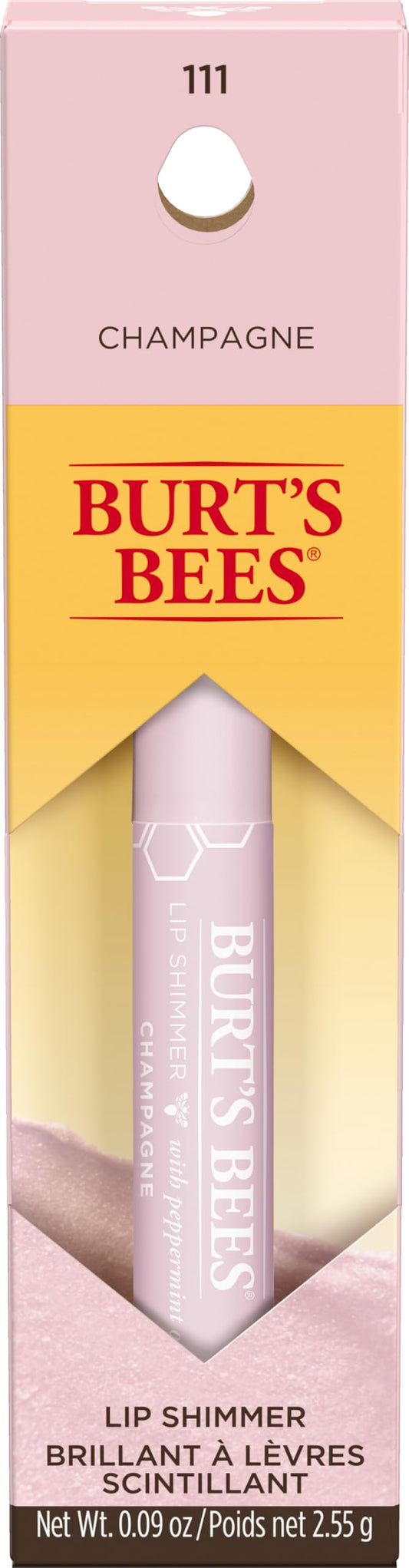 Burt's Bees Lip Balm Stocking Stuffers, Moisturizing Lip Shimmer Holiday Gift for Women, with Vitamin E & Coconut Oil, 100% Natural, Champagne, 0.09 Beauty & Personal Care Burt's Bees
