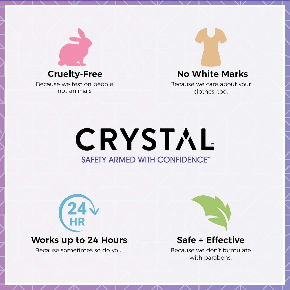CRYSTAL Mineral Deodorant Stick - Unscented Body Deodorant With 24-Hour Odor Protection, Non-Staining & Non-Sticky, Aluminum Chloride & Paraben Free Beauty and Personal Care Crystal Essence