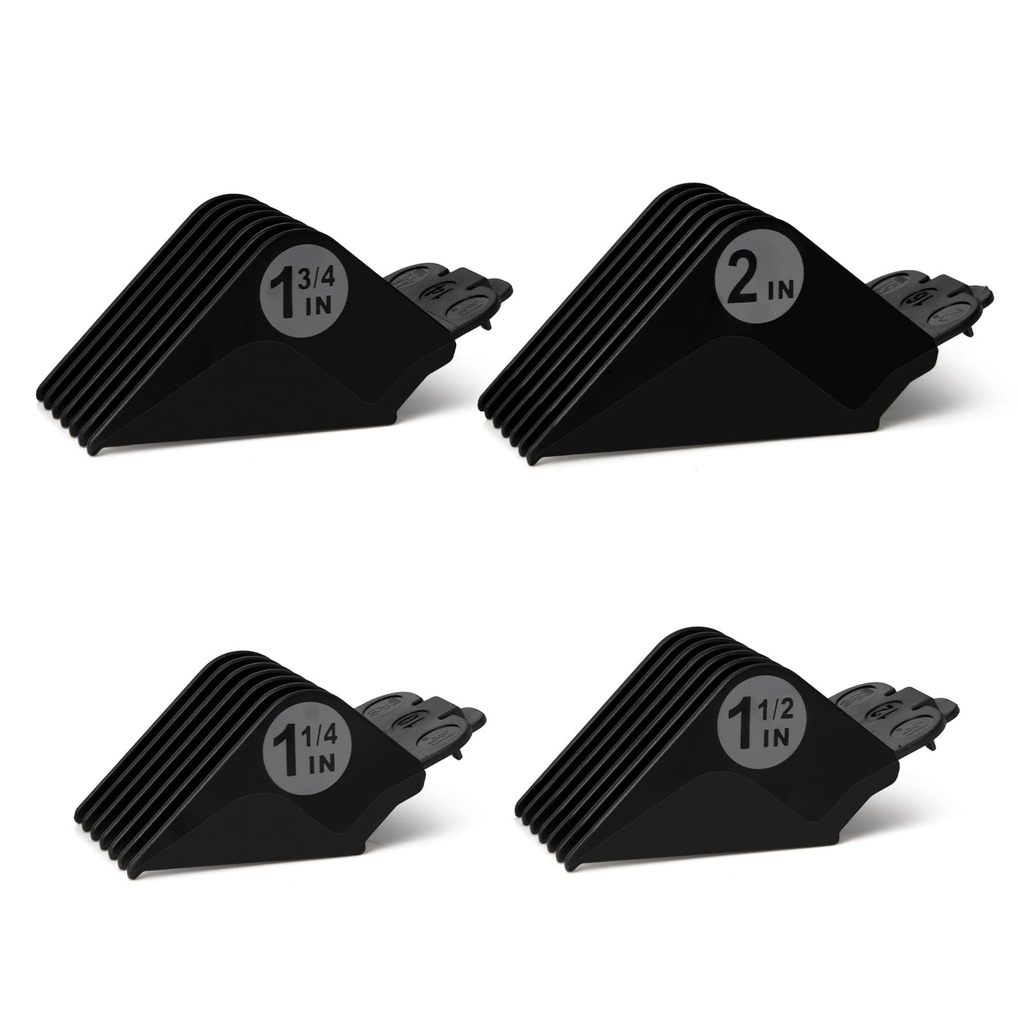 Clipper Guards Set 16 14 12 10 Compatible with Most Wahl Clippers, Clipper Guides Replacement - 1.25" to 2", 4 Piece Set, Black Color Beauty and Personal Care LAVEST