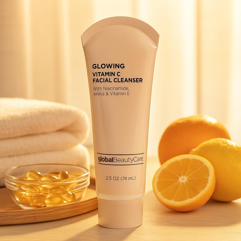 Global Beauty Care Vitamin C Facial Cleanser - Niacinamide, AHA & Vitamin E, 2-Pack (2x 2.5 fl oz) Beauty & Personal Care Global Beauty Care
