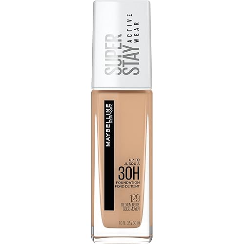 Maybelline Super Stay Full Coverage Liquid Foundation Active Wear Makeup, Up to 30Hr Wear, Transfer, Sweat & Water Resistant, Matte Finish, Medium Beauty & Personal Care MAYBELLINE