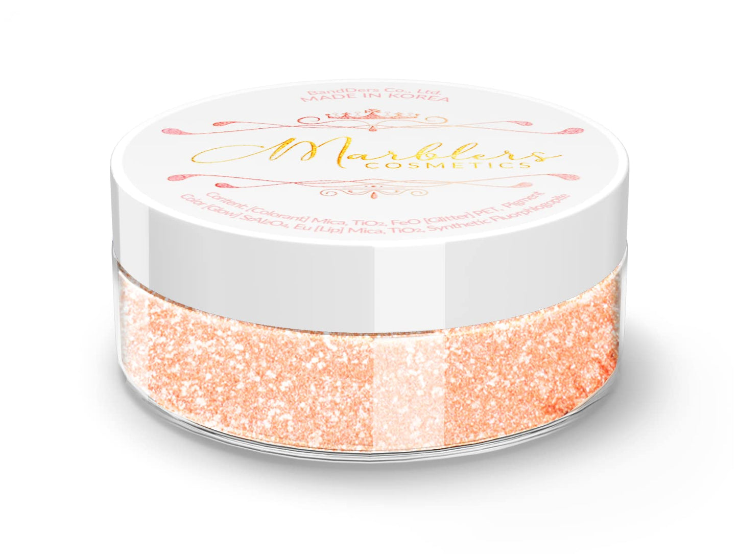 MARBLERS Chunky Natural Mica Powder [Apricot Pearl] 0.11oz (3g) | Highly Pigmented | Non-Toxic, Vegan, Cruelty-Free | Eyeshadow, Body Butter, Nail Beauty & Personal Care MARBLERS