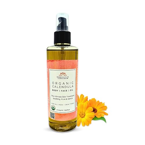 Bodyceuticals Organic Calendula Oil, Skincare Extract with Fresh Calendula Flowers and Olive, Moisturizing and Repairing, Vegan, Non-GMO, Kosher Beauty & Personal Care Bodyceuticals
