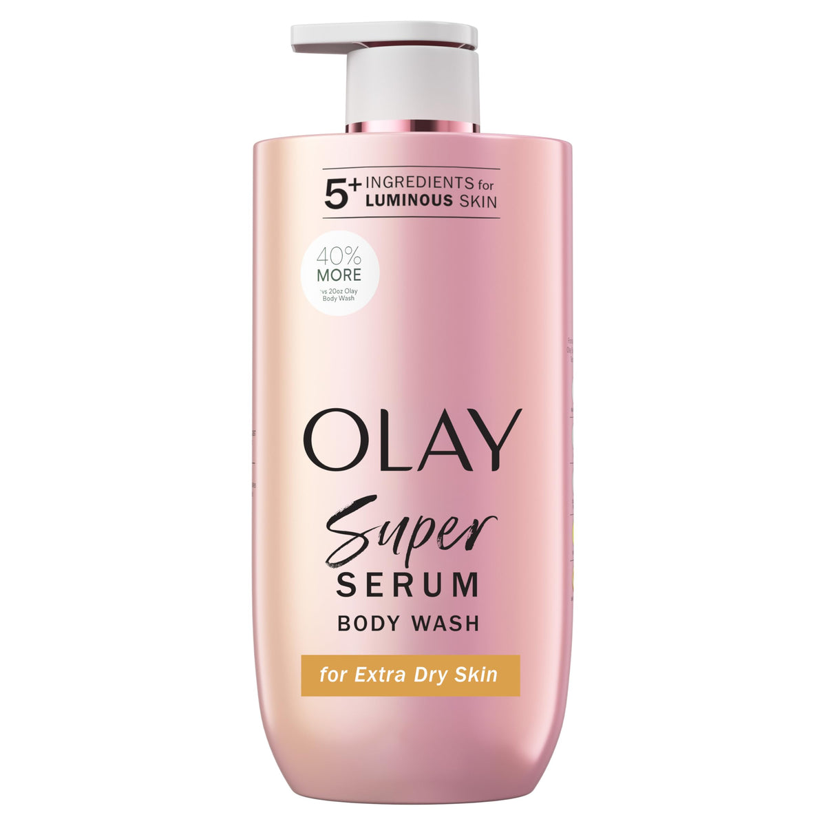Olay Super Serum Body Wash for Extra Dry Skin, 24hr Long Lasting Hydration, 5+ Ingredient Complex for Bright Even Firm Luminous Skin, 28 fl oz Beauty & Personal Care Olay