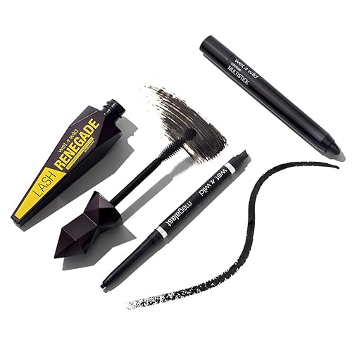 wet n wild Edit Eye Makeup Set, Smoke Signals, Lash Renegade Mascara, Megalast Eyeliner, Black Multi Stick Beauty & Personal Care wet n wild