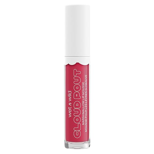 wet n wild Lip Cream Cloud Pout Marshmallow Matte Liquid Lipstick | Lip Mousse | Hot Pink Red Fluff You | Marshmallow Flavored Beauty & Personal Care wet n wild