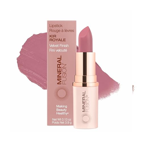 Mineral Fusion Long-Lasting Lipstick, Vivid & Smudge-Free Lip Color with Avocado Oil, Cocoa Seed Butter, Free of FD&C Dyes, Paraben and Gluten, Kir Beauty & Personal Care Mineral Fusion