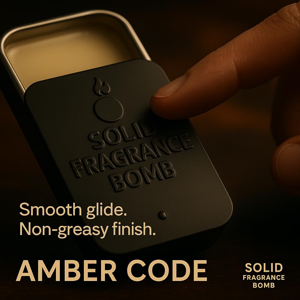 Solid Fragrance Bomb - Premium All-Natural Solid Cologne for Men & Women | Long-Lasting, TSA-Safe, Alcohol-Free, Halal, Handmade Travel Fragrance Balm Beauty & Personal Care Solid Fragrance Bomb