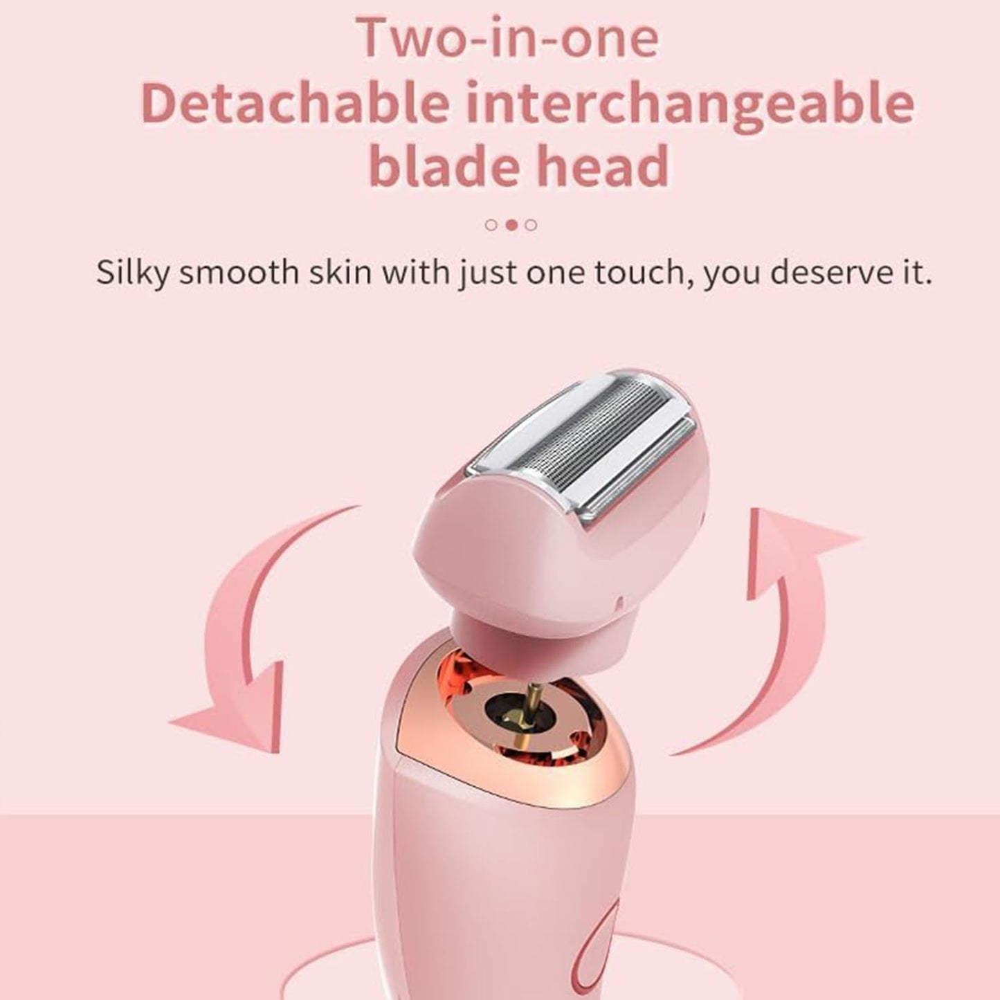 ENVGSOMP Silkglide Pro - 2024 Best Silk Glide Razor, Silk Glide Epilator Painless Hair Removal at Home, 2 in 1 Electric Shaver Razors for Women, Wet Beauty and Personal Care ENVGSOMP