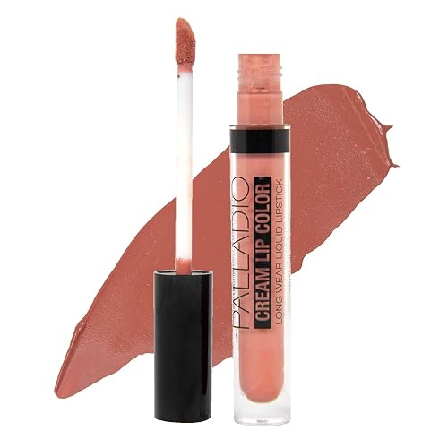 Palladio Long-Wear Cream Lip Color Liquid Lipstick, transfer proof high intensity color pigment, smooth lightweight formula, cream color matte finish, Beauty & Personal Care Palladio